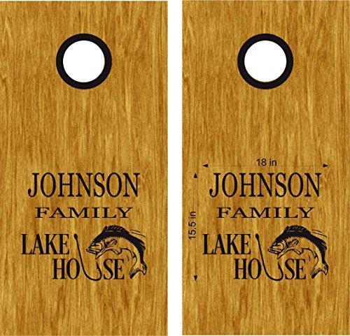 Beach Ocean Lake House Cornhole Board Decals Stickers -