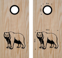 Bear Cornhole Board Decals Bean Bag Toss Sticker Animal