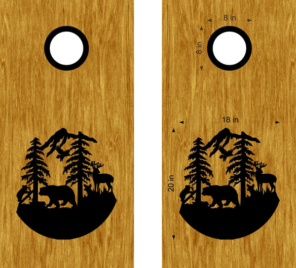 Bear Deer Eagle Cornhole Board Decals Sticker