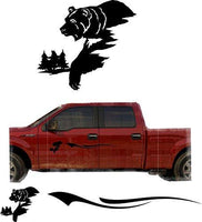 Bear Hunting Trailer Decals Truck Decal Side Set Vinyl Sticker Auto Decor Graphic Kit TT11