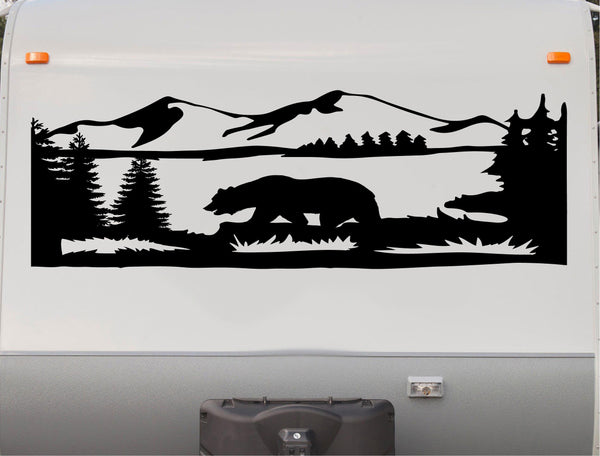 Camper RV Decals Mountains Replacement Decal Trailer Motorhome Sticker