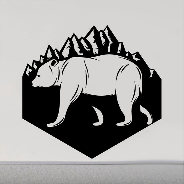 Bear Mountains RV Camper Van Door Decal Sticker Scene