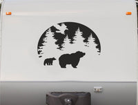 Eagle Landing Bear and Cub RV Camper Decals 5th Wheel Motor Home Replacement Decal Sticker