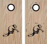 StickerChef Beaver Cornhole Board Decals Bean Bag Toss Sticker Animal
