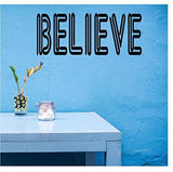 Believe Words Quote Home Decor Vinyl Wall Art Stickers Decals Graphics