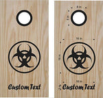 Bio Hazard Zombie Cornhole Board Decals Stickers -