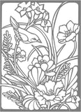 Bird Flowers Etched Decal- For Shower Doors, Glass Doors and