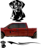 Black Yellow Lab Hunting Dog Trailer Decals Truck Decal Side Set Vinyl Sticker Auto Decor Graphic Kit TT14