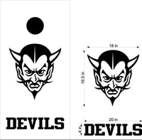Blue Devils Cornhole Board Decal Sticker School Mascot