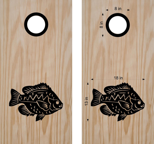 StickerChef Bluegill Cornhole Board Decals Bean Bag Toss Sticker Fish