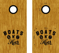 Boats and Hoes Cornhole Board Decals Sticker