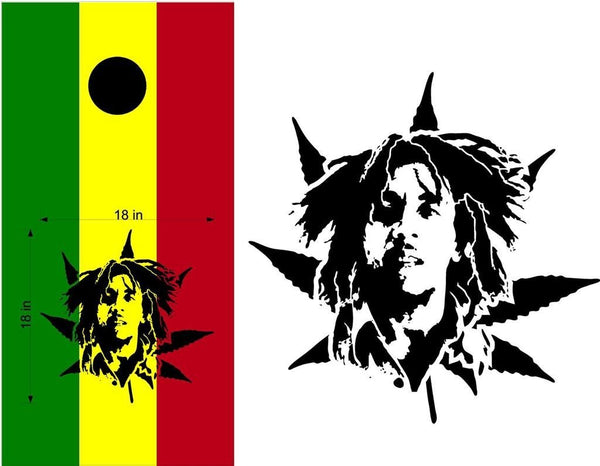 Bob Marley Music Cornhole Board Vinyl Decal Sticker
