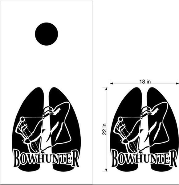 StickerChef Bow Hunter Cornhole Board Vinyl Decal Sticker Bean Bag Toss Stickers