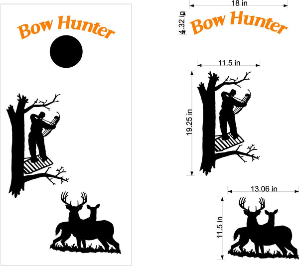 Bow Hunting Deer Buck Cornhole Board Vinyl Decal Sticker