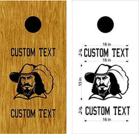 Buccaneers Mascot Sports Team Cornhole Board Decals Stickers Both Boards 2