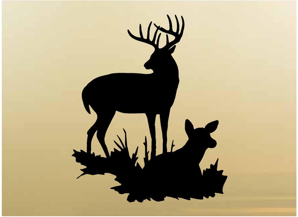 Buck and Doe Wall Decals Mural Home Decor Vinyl Cabin Decor Stickers