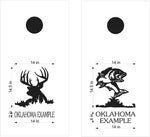 Buck Bass Fishing Cornhole Board Decal Deer Hunting Sticker