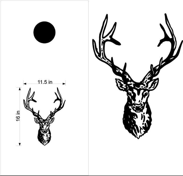 StickerChef Buck Deer Bow Hunting Cornhole Board Vinyl Decal Sticker D24