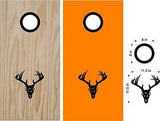 StickerChef Buck Deer Hunting Cornhole Board Decals Stickers - Bean Bag Toss - Vinyl Stickers - Comes With Rings - Bean Baggo Decals - 01