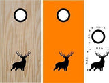 Buck Deer Hunting Cornhole Board Decals Stickers - Bean Bag Toss - Vinyl Stickers - Comes With Rings - Bean Baggo Decals - 04