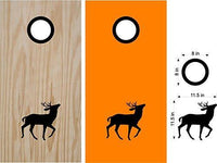Buck Deer Hunting Cornhole Board Decals Stickers - Bean Bag Toss - Vinyl Stickers - Comes With Rings - Bean Baggo Decals - 09
