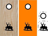Buck Deer Hunting Cornhole Board Decals Stickers - Bean Bag Toss - Vinyl Stickers - Comes With Rings - Bean Baggo Decals - 10