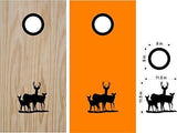 Buck Deer Hunting Cornhole Board Decals Stickers - Bean Bag Toss - Vinyl Stickers - Comes With Rings - Bean Baggo Decals - 12