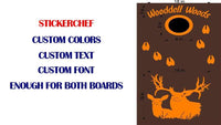 StickerChef Buck Deer Hunting Family Cornhole Board Vinyl Decal Sticker