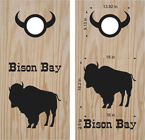 Buffalo Bison Animal Cornhole Board Decals Stickers Both Boards