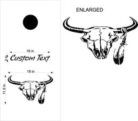 Bull Skull Skulls Cornhole Board Decals Flag Stickers SK32