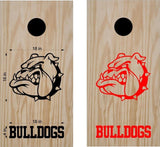 Bulldogs School Mascot Cornhole Board Vinyl Decal Sticker