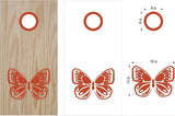 Butterfly Butterflies Cornhole Board Decals With Rings 02