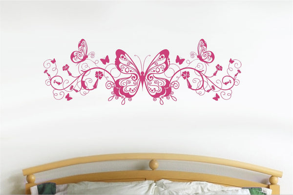 StickerChef Butterfly Flower Wall Decal Music Home Decor Stickers