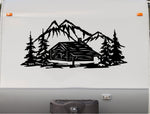 Cabin Mountains Trees Camper Trailer Decals Replacement Stickers CRV11