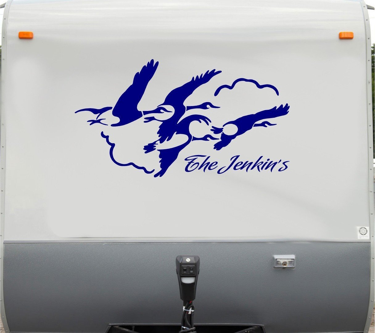 Trout Fishing Mountains RV Camper 5th Wheel Motor Home Vinyl Decal Sticker 36 x 16.5