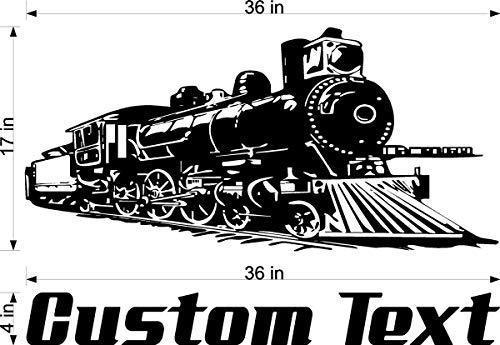 Steam Engine Train Wall Decals Stickers Man Cave Boys Room Décor