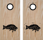 StickerChef Carp Cornhole Board Decals Bean Bag Toss Sticker Fish