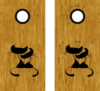 Cat Lovers Cornhole Board Decals Sticker