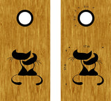 Cat Lovers Cornhole Board Decals Sticker