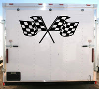 Checkered Flag Decal Trailer Racing Decal Trailer Sticker Graphics YT20