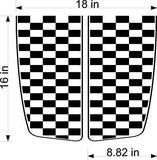Checkered Flag Hood Auto Truck Dune Buggy Side by Side ATV Decals Stickers