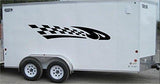 Checkered Flag Racing Trailer Decals Stickers Murals Set Auto Car Truck