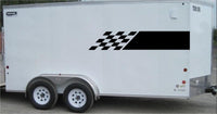 Checkered Racing Stripe Trailer Decal - Vinyl Decal - Car Decal -Trailer Sticker - CF004