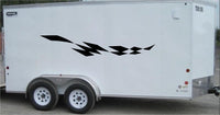 Checkered Racing Stripe Trailer Decal - Vinyl Decal - Car Decal -Trailer Sticker - CF008