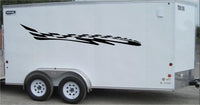 StickerChef Checkered Racing Stripe Trailer Decal - Vinyl Decal - Car Decal -Trailer Sticker - CF022