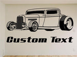 Chop Top Hot Rod Car Wall Decal - Auto Wall Mural - Vinyl Stickers - Boys Room Decor