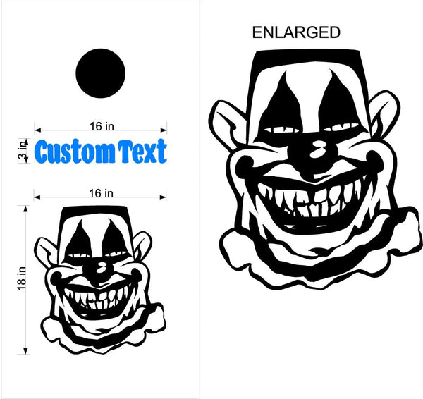 Jokers and Clowns Cornhole Board Decals Stickers
