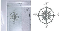 Compass Rose- DIY Etched Glass Vinyl- Window Film Privacy-