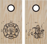 Cornhole Board Decals Fireman Fire Fighter Station Bean Nag Toss Stickers
