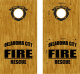 Cornhole Board Decals Fireman Fire Fighter Station Name